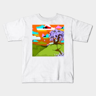 Solitude, girl who loves trees and nature Kids T-Shirt